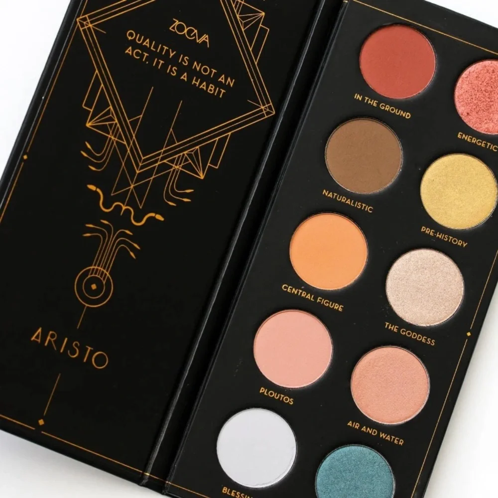 Zoeva Aristo Eyeshadow Palette Matte Shimmer & Metallic Shades 10 Pan Makeup NEW